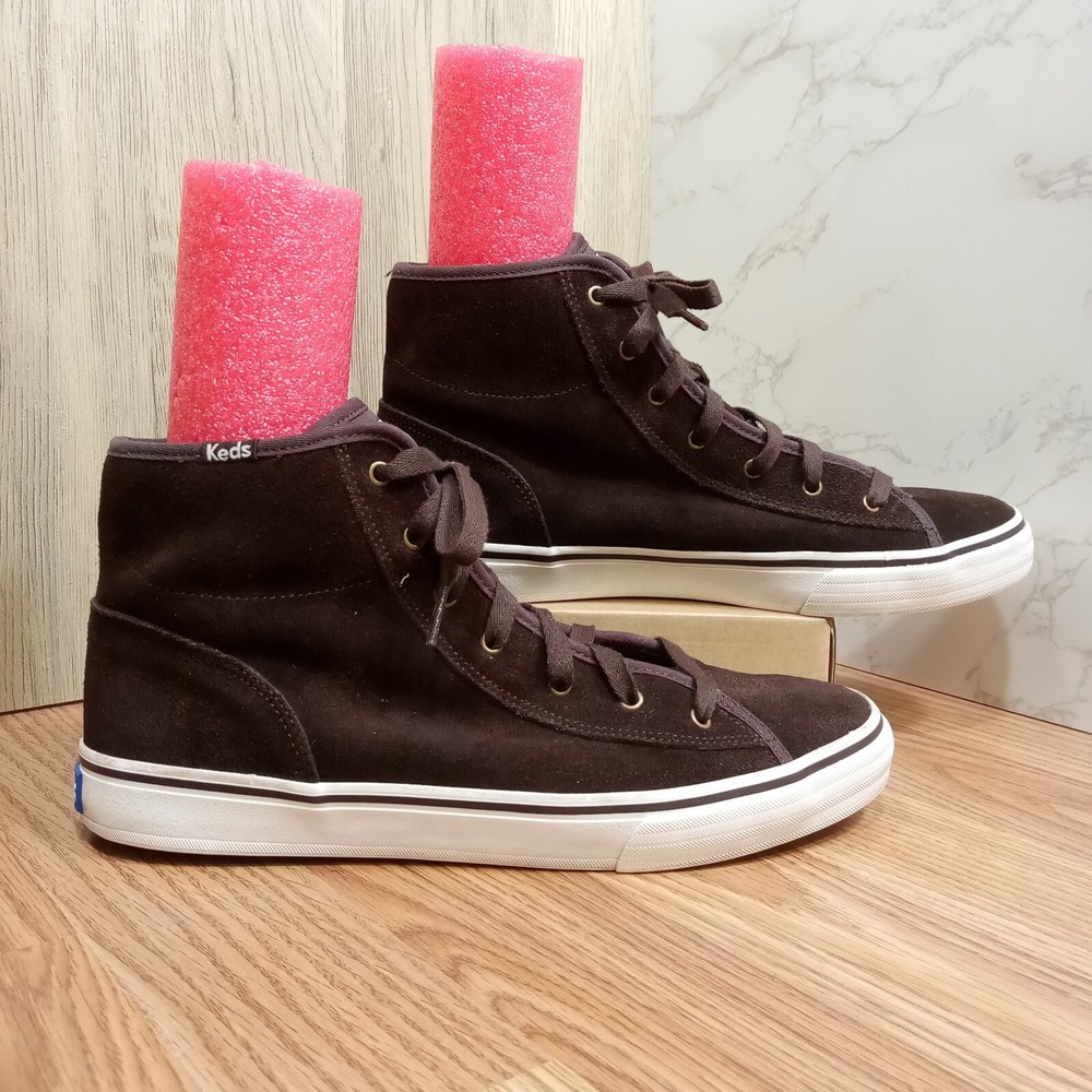 Keds Suede High Top Womens Sz 9 EU 40‎ Brown Lace Up Shoe Sneaker Faux Fur Lined